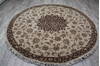Jaipur Beige Round Hand Knotted 80 X 81  Area Rug 905-147768 Thumb 6