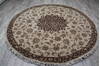 Jaipur Beige Round Hand Knotted 80 X 81 Area Rug 905-147768 Thumb 6