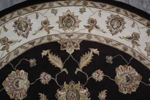 Jaipur Brown Round Hand Knotted 81 X 81 Area Rug 905-147769 Image 4