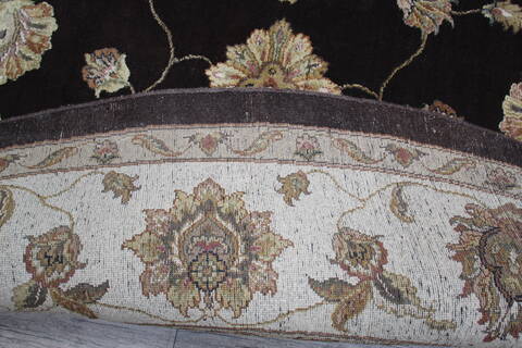 Jaipur Brown Round Hand Knotted 81 X 81 Area Rug 905-147769 Image 6