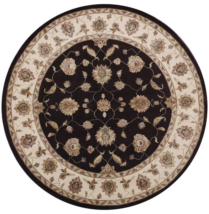 Jaipur Brown Round Hand Knotted 81 X 81 Area Rug 905-147769 Image 0