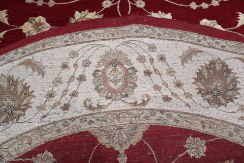 Jaipur Red Round Hand Knotted 80 X 83 Area Rug 905-147770 Image 6