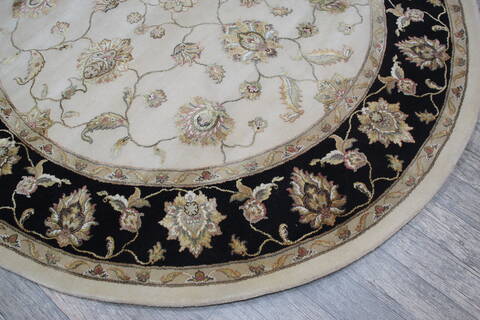 Jaipur White Round Hand Knotted 711 X 81 Area Rug 905-147771 Image 2