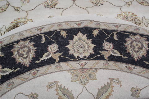 Jaipur White Round Hand Knotted 711 X 81 Area Rug 905-147771 Image 6