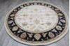 Jaipur White Round Hand Knotted 711 X 81  Area Rug 905-147771 Thumb 1
