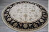 Jaipur White Round Hand Knotted 711 X 81  Area Rug 905-147771 Thumb 5