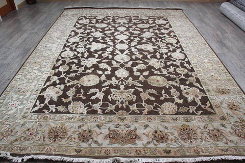 Jaipur Brown Hand Knotted 86 X 120 Area Rug 905-147772 Image 1
