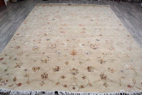 Jaipur Beige Hand Knotted 81 X 911 Area Rug 905-147773 Image 1
