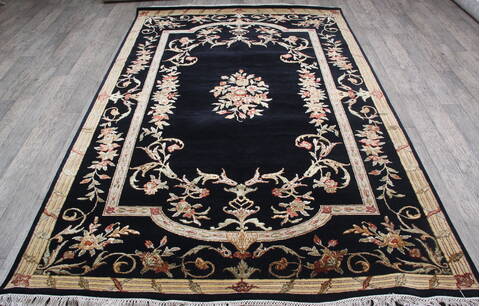 Jaipur Black Hand Knotted 60 X 91 Area Rug 905-147774 Image 1
