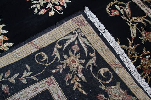 Jaipur Black Hand Knotted 60 X 91 Area Rug 905-147774 Image 6