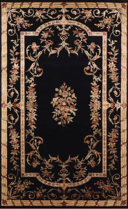 Jaipur Black Hand Knotted 60 X 91 Area Rug 905-147774 Image 0