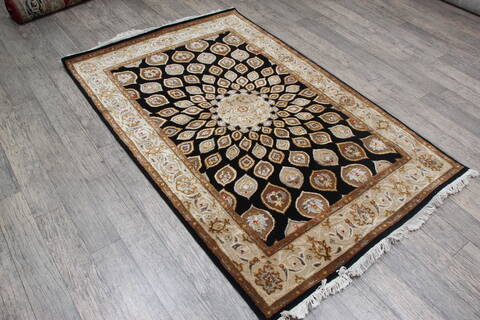 Jaipur Black Hand Knotted 40 X 60 Area Rug 905-147777 Image 2