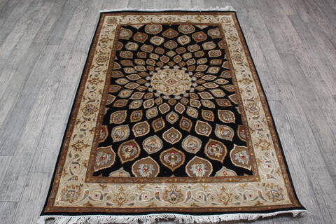 Jaipur Black Hand Knotted 40 X 60 Area Rug 905-147777 Image 6