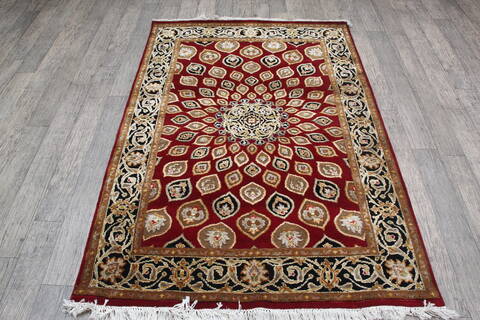 Jaipur Red Hand Knotted 41 X 60 Area Rug 905-147782 Image 1