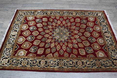 Jaipur Red Hand Knotted 41 X 60 Area Rug 905-147782 Image 4