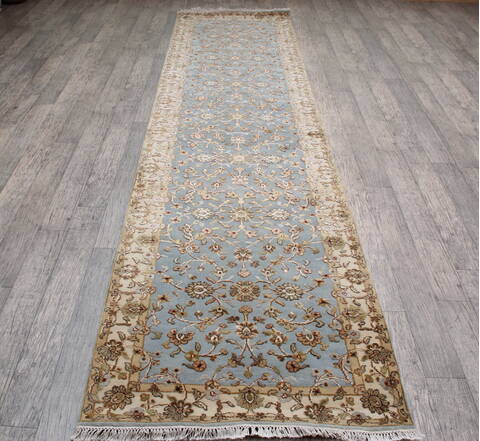 Jaipur Blue Runner Hand Knotted 211 X 122 Area Rug 905-147789 Image 1