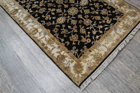 Jaipur Black Runner Hand Knotted 31 X 122 Area Rug 905-147790 Image 5