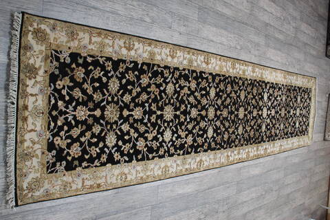 Jaipur Black Runner Hand Knotted 31 X 122 Area Rug 905-147790 Image 6