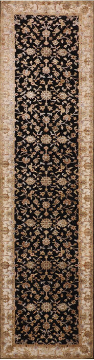 Jaipur Black Runner Hand Knotted 31 X 122 Area Rug 905-147790 Image 0