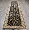 Jaipur Black Runner Hand Knotted 31 X 122  Area Rug 905-147790 Thumb 1