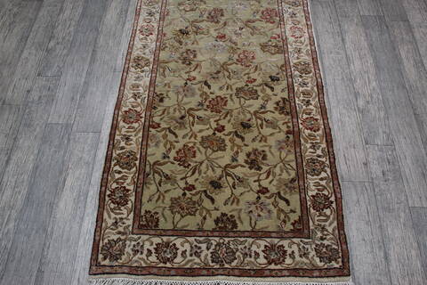 Jaipur Green Runner Hand Knotted 30 X 120 Area Rug 905-147791 Image 2