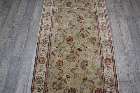 Jaipur Green Runner Hand Knotted 30 X 120 Area Rug 905-147791 Image 3