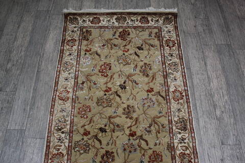 Jaipur Green Runner Hand Knotted 30 X 120 Area Rug 905-147791 Image 4