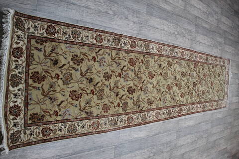 Jaipur Green Runner Hand Knotted 30 X 120 Area Rug 905-147791 Image 5