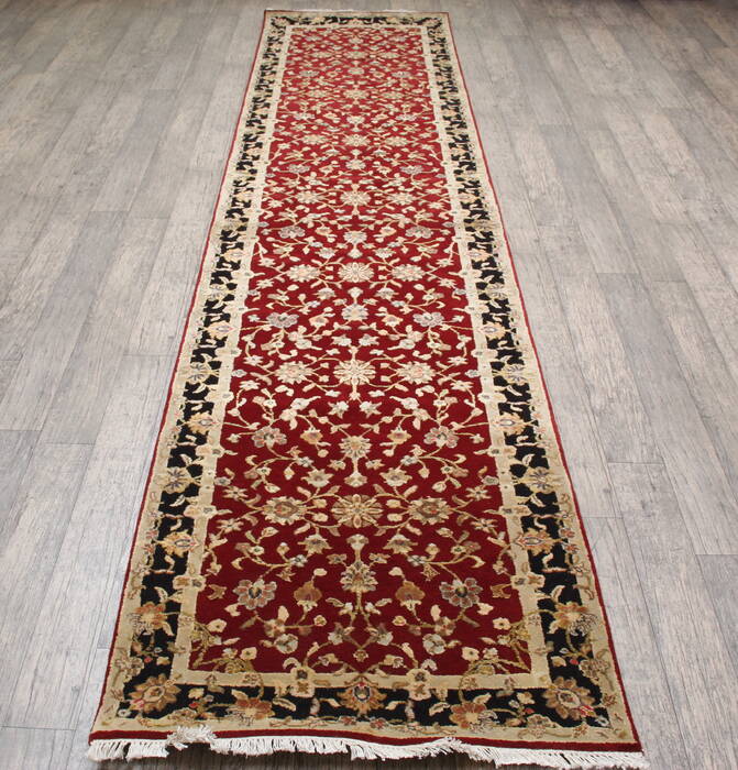 Jaipur Red Runner Hand Knotted 26 X 122 Area Rug 905-147792 Image 1