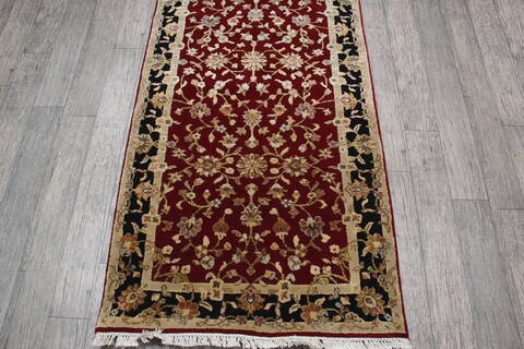 Jaipur Red Runner Hand Knotted 26 X 122 Area Rug 905-147792 Image 2