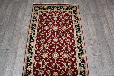 Jaipur Red Runner Hand Knotted 26 X 122 Area Rug 905-147792 Image 4