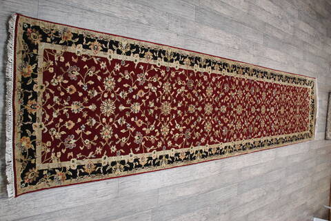 Jaipur Red Runner Hand Knotted 26 X 122 Area Rug 905-147792 Image 6
