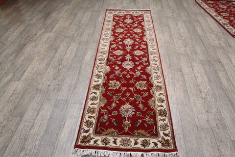 Jaipur Red Runner Hand Knotted 26 X 82 Area Rug 905-147793 Image 1