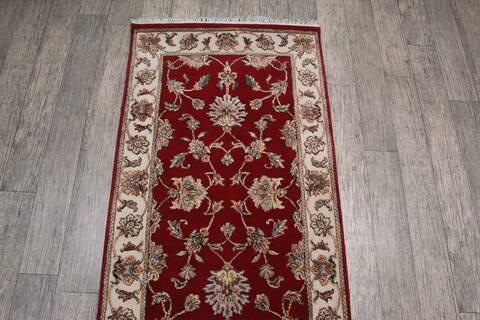 Jaipur Red Runner Hand Knotted 26 X 82 Area Rug 905-147793 Image 4