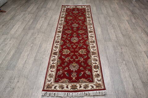 Jaipur Red Runner Hand Knotted 26 X 82 Area Rug 905-147793 Image 5