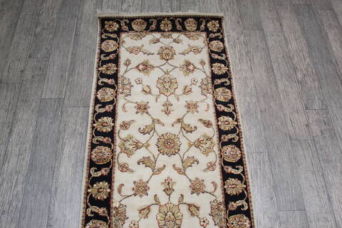 Jaipur White Runner Hand Knotted 26 X 101 Area Rug 905-147794 Image 4