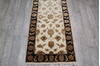 Jaipur White Runner Hand Knotted 26 X 101  Area Rug 905-147794 Thumb 2