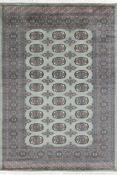 Bokhara Green Hand Knotted 4'8" X 6'8"  Area Rug 700-147797