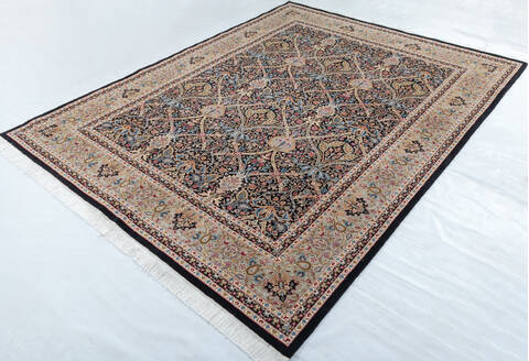 Pak-Persian Black Hand Knotted 82 X 103 Area Rug 700-147813 Image 1