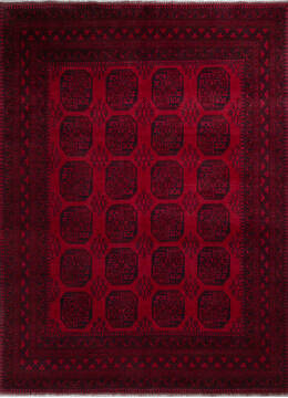 Afghan Other Red Rectangle 8x11 ft Wool Carpet 147818