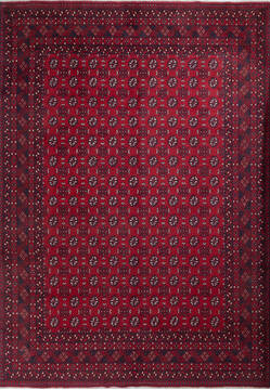 Afghan Other Red Rectangle 8x11 ft Wool Carpet 147819