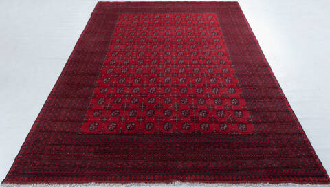 2x3' Wool Hand Knotted Rug, Red/Navy/Gold w Pad – furniturebrokerslakeway