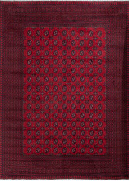 Afghan Other Red Rectangle 8x11 ft Wool Carpet 147820