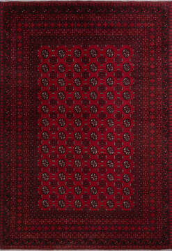 Afghan Other Red Rectangle 6x9 ft Wool Carpet 147821