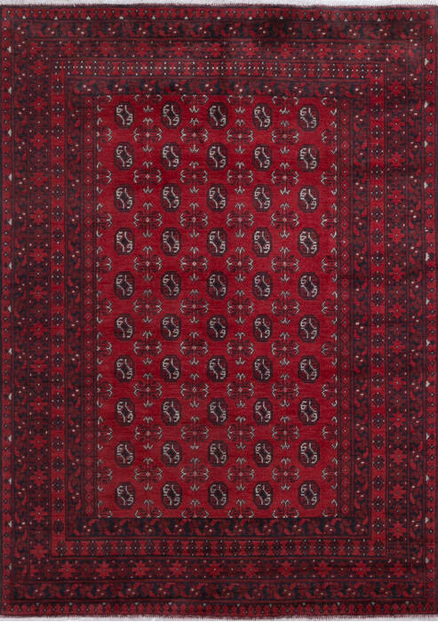 2x3' Wool Hand Knotted Rug, Red/Navy/Gold w Pad – furniturebrokerslakeway