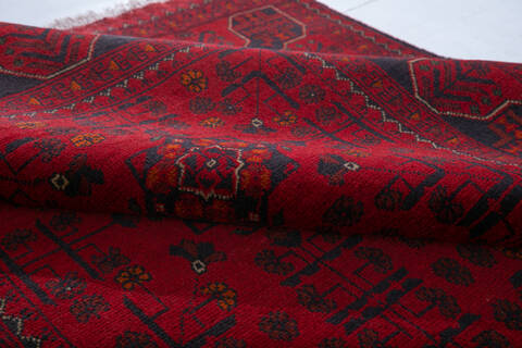 Khan Mohammadi Red Hand Knotted 49 X 64 Area Rug 700-147861 Image 5