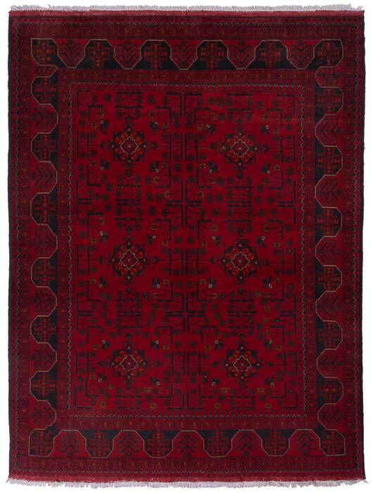 Khan Mohammadi Red Hand Knotted 49 X 64 Area Rug 700-147861 Image 0