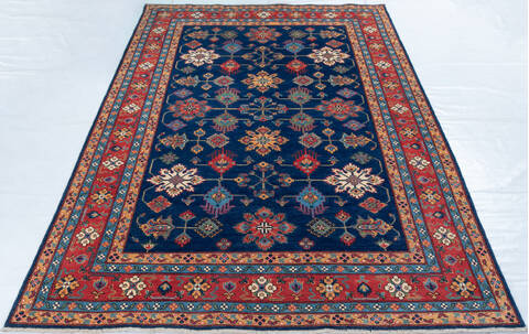 Kazak Blue Hand Knotted 66 X 910 Area Rug 700-147883 Image 1