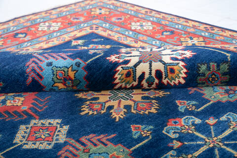 Kazak Blue Hand Knotted 66 X 910 Area Rug 700-147883 Image 5