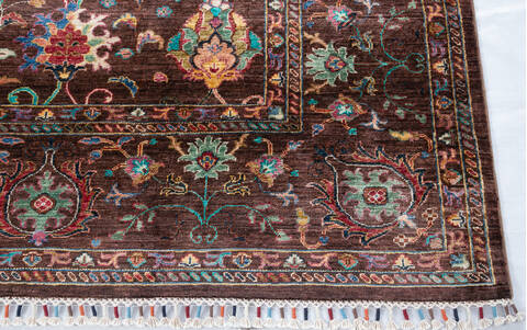Kazak Brown Hand Knotted 84 X 117 Area Rug 700-147884 Image 2